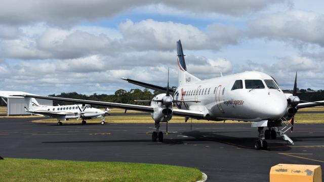 Saab 340 (VH-KDV) - Regional Express SAAB 340B VH-KDV (cn 322) and RAAF Beechcraft Super King Air 350 A32-008. Wynyard Airport Tasmania. 5 March 2019.