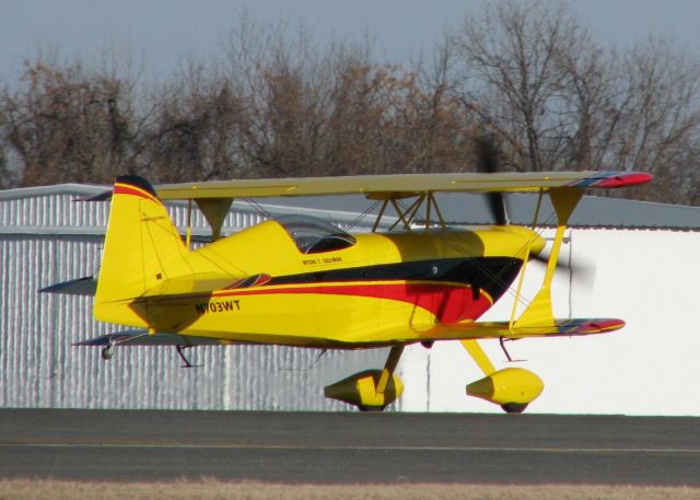 PITTS Special (S-1) (N703WT) - About to lift off of runway 14 at the Downtown Shreveport airport.