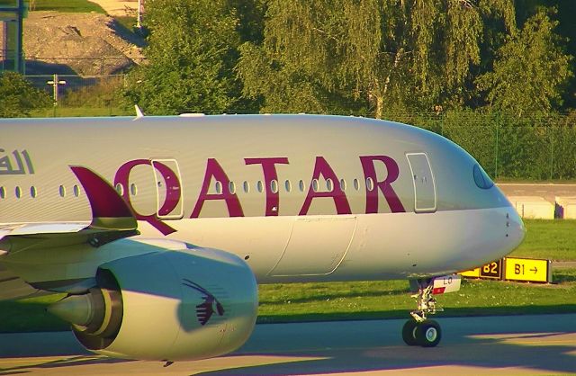 Airbus A350-900 (A7-ALO) - Taxiing for departure to Hamad International