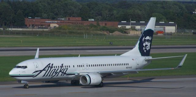 Boeing 737-800 (N514AS) - Alaska Airlines B737-800 N514AS on arrival at KMSP on 14 August 2009, flight 38 from KSEA.