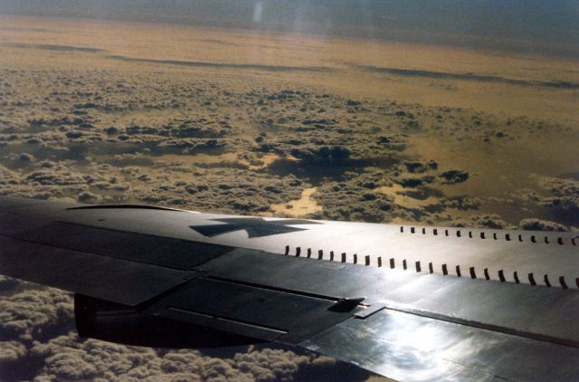 GAF — - Somewhere over the Atlantic on my flight from Cologne (CGN) to Washington International Dullas (IAD) on 1980-01-16. We flew further to Huntsville, Alabama by a Boeing 737-222 of United Airlines for a training course at the USArmy School at the Redstone Arsenal. 