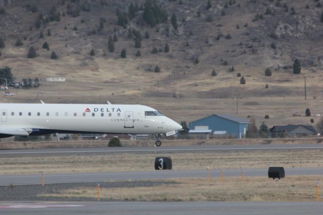 Canadair Regional Jet CRJ-700 (N713EV) - N713EV landing at Butte as SKYWEST 4312 from KSLC.br /br /Taken 16:57, November 2, 2024 with a Canon EOS T2i and 70-300mm (300mm, 1/500, ƒ8.0, ISO 800)