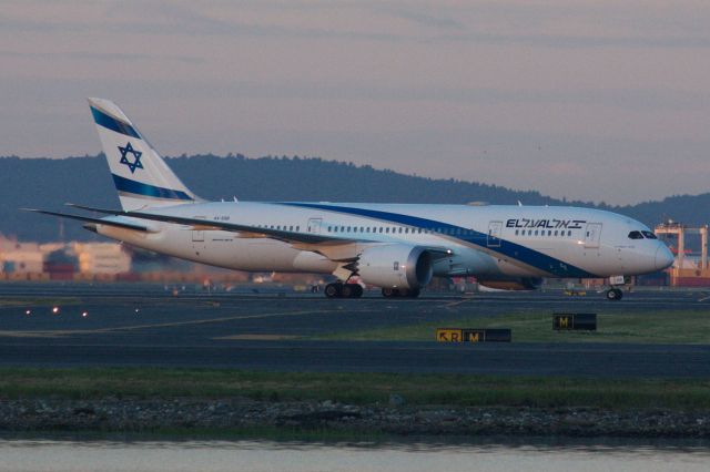 Boeing 787-8 (4X-ERB) - Early morning arrival to BOS from Tel Aviv on 7/7/22.