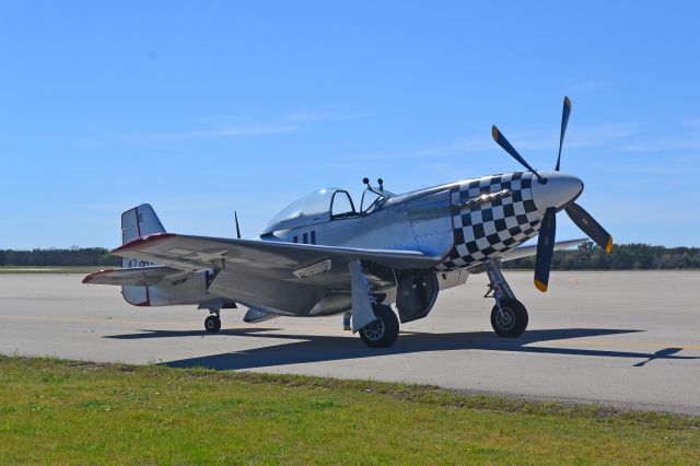 N251BP — - 1944 P51D Buzzin Cuzzin heading to the hanger