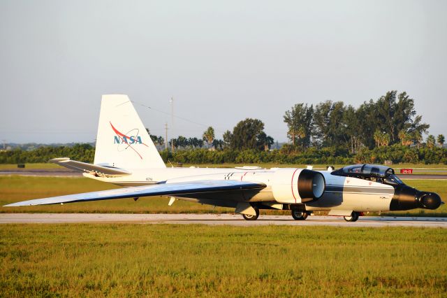 Martin WB-57 (N927NA) - '927 taxis out, bathed in sunrise light, as it supports the NROL-107 launch.