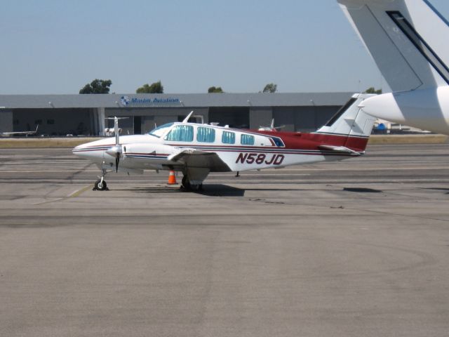 Beechcraft Baron (58) (N58JD) - Parked at Santa Ana