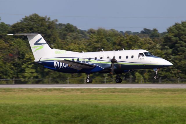 Embraer EMB-120 Brasilia (N660CT) - Mauiva AirCruise (Charter Air Transport) N660CT "Stingray 660" from Richmond Int'l (KRIC) landing RWY 23.