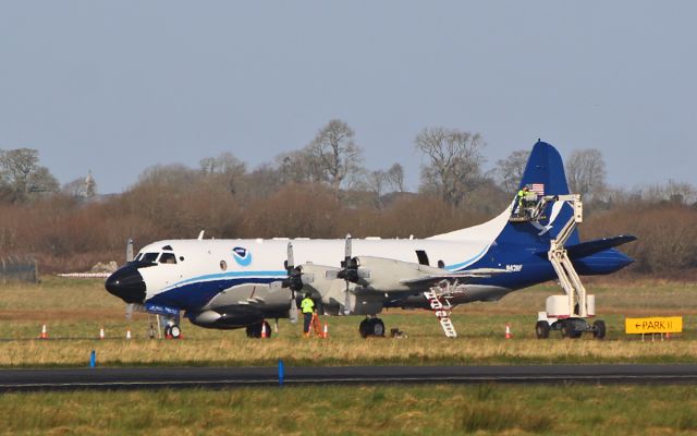 Lockheed P-3 Orion (N42RF) - noaa wp-3d orion n42rf getting some maintenance work done at shannon 20/2/18.