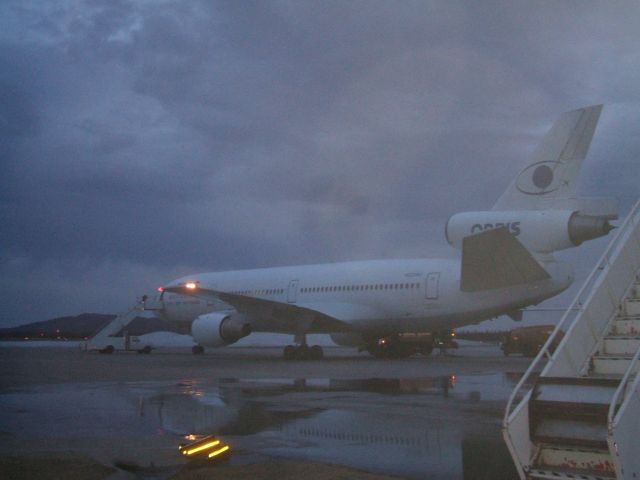 McDonnell Douglas DC-10 (N220AU) - Parked at Irving Aviation FBO taking on Fuel at Goose Airport NL. May 14/9