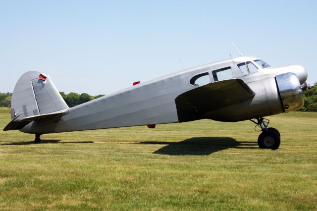 Cessna T-50 Bobcat (N60010) - Private Cessna UC-78 (T-50) Bobcat (N60010) at Cape Cod Airfield (2B1) on June 6, 2021. The plane was operated by Air Ads Inc. based inbr /Standish, ME. It may now be privately owned and based at Cape Cod Airfield. This aircraft was originally built in 1943, and at that time these aircraft were used by USAAF for light transport use as well other training including for multi engine.