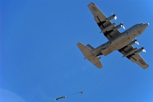 Lockheed C-130 Hercules — - Jumper Away!