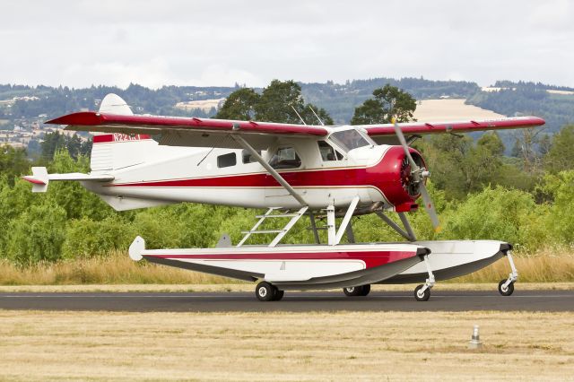 De Havilland Canada DHC-2 Mk1 Beaver (N221RT) - De Havilland DHC-2 Beaver landing Twin Oaks Airpark. 8-3-13