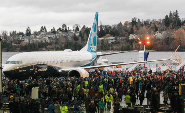 — — - Boeing Debuts First 737 MAX 8