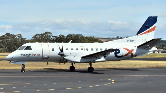 Saab 340 (VH-RXN) - Regional Express SAAB 340B VH-RXN (cn 279) at Wynyard Airport Tasmania on 10 January 2018.