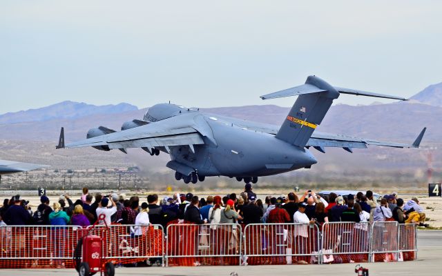 Boeing Globemaster III (N55145) - "Spirit of Ronald Reagan" C-17 Globemaster III 55145 - Aviation Nation 2011 Nellis Afb Airport (Las Vegas, NV) KLSV / LSV  November 13, 2011 TDelCoro