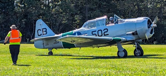 North American T-6 Texan (N502) - N502 North American SNJ-5 Texan s/n 43869 - Warbirds Over The Beach 2024 Military Aviation Museumbr /Air Show br /42VA - Virginia Beach Airportbr /Photo: Monica Elise Del Corobr /October 6, 2024br /(TDelCoro)