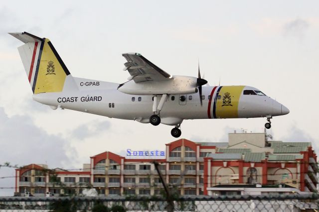 de Havilland Dash 8-100 (C-GPAB) - Coast Guard C-GPAB landig at TNCM in from canada for the night