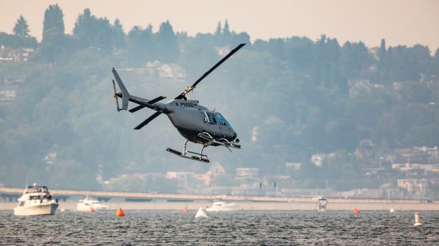 N91TA — - Seafair Seattle - Bell 206B-3 helicopter on safety patrol