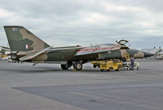 A8131 — - AUSTRALIA - AIR FORCE - GENERAL DYNAMICS F-111C AARDVARK - REG : A8-131 / 131 (CN D1-07) - EDINBURGH RAAF BASE ADELAIDE SA. AUSTRALIA - YPED (3/4/1979)35MM SLIDE SCANNED AT 6400 DPI.