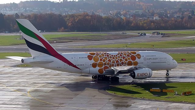 Airbus A380-800 (A6-EOU) - painted in "Expo 2020 (Opportunity / Orange)" special colours Jul 2018