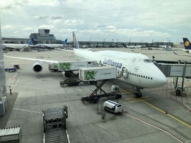 BOEING 747-8 (D-ABYL) - A Lufthansa Boeing 747-800, D-ABYL at Frankfurt Airport (FRA/EDDF) on August 15, 2022 getting ready to depart to Washington Dulles International Airport (KIAD).