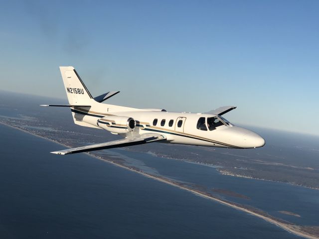 Cessna Citation 1SP (N2158U) - Over Long Island