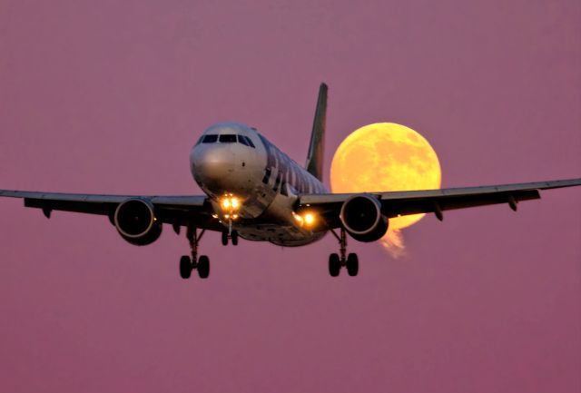 Airbus A319 (N912FR) - Frontier A319 landing at General Mitchell International Airport in Milwaukee, Wisconsin.