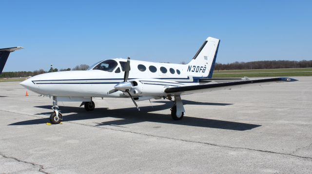 Cessna Chancellor (N30FB) - A 1978 model Cessna C414A Chancellor on the ramp at NW Alabama Regional Airport, Muscle Shoals, AL - March 9, 2017.