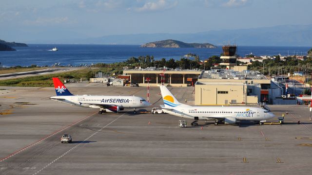 Boeing 737-700 (YU-AND) - Old and new generation of Air Serbia charter flights at Skiathos.