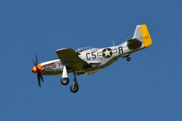 North American P-51 Mustang (N5420V) - FOX51 LLC on final at KJQF - 9/26/18