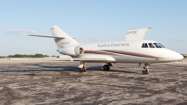 Dassault Falcon 20 (N808CK) - Kalitta Charters sitting on the ramp at Corporate Wings.