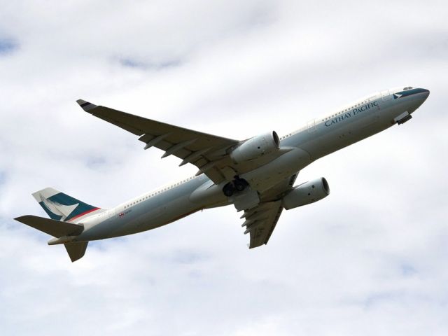 Airbus A330-300 (B-LAL) - Getting airborne off runway 23 and heading home to Hong Kong via Melbourne. Friday 5th October 2012.