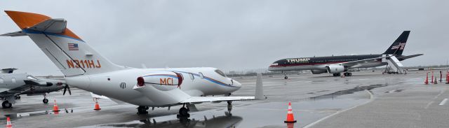 N311HJ — - MCI’s N311HJ sitting next to Trump Force One N757AF