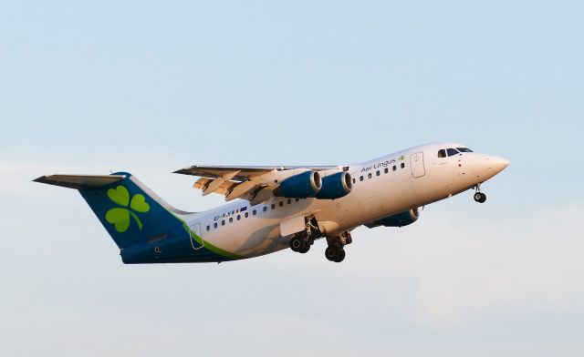 Avro Avroliner (RJ-85) (EI-RJI) - Takeoff July 16,2019.