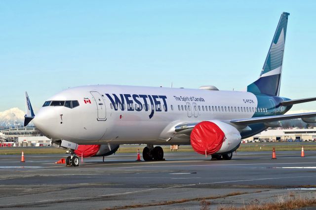 Boeing 737 MAX 8 (C-FCTK) - Grounded and stored at YVR