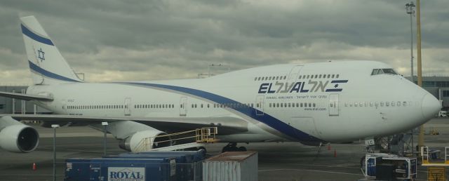 Boeing 747-400 — - Rare El Al 747 at remote stand