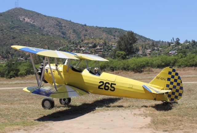 CC-CFA — - Boeing A75N1 Stearman.br /Olmué, Chile br /17.11.2017