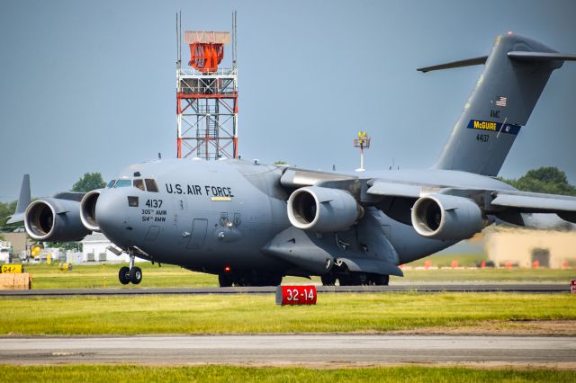 Boeing Globemaster III (04-4137) - Year: 2004br /Make: Boeingbr /Model: C-17 Globemaster IIIbr /Opby: United States Air Forcebr /Unit: 305th AMW / 514th AMWbr /Base: McGuire AFBbr /Callsign: Reach 402 (RCH402)