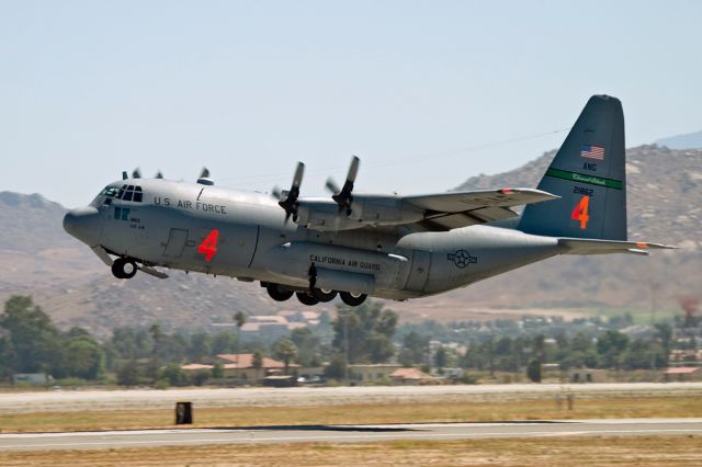 Lockheed C-130 Hercules (N621862) - A Lockheed C-130 Hercules departing March ARB in Riverside, CA.