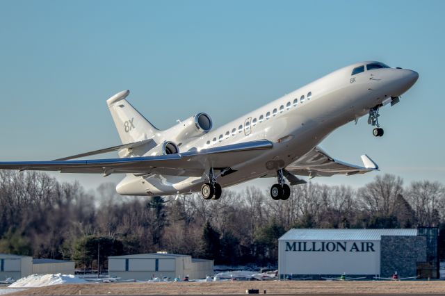 Dassault Falcon 8X (N444FJ) - A brand new Falcon 8x departing for Utah