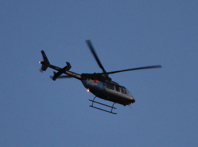 Bell 407 (N407SM) - MED-TRANS CORP - Buzzing over I77 in Huntersville, NC heading westward - 5/30/11