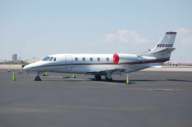 Cessna Citation Excel/XLS (N664QS) - Parked @ Swift Aviation, Phoenix Sky Harbor