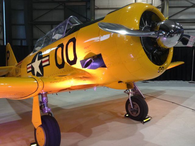 North American T-6 Texan (N48JC) - On display at a hanger dance on 6-8-13