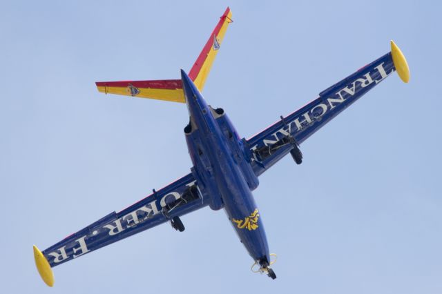 — — - Fouga CM.170 Magister, performs flypast at Paris Airshow.