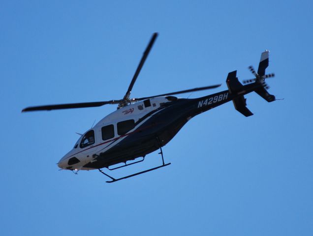 Bell 429 GlobalRanger (N429BH) - BELL HELICOPTER TEXTRON INC at KJQF for the announcement that Cessna Aircraft/Textron will be sponsoring Earnhardt Ganassi Racing driver, Jamie McMurray, during the NASCAR Sprint Cup Series in 2013. Departing - 1/23/13