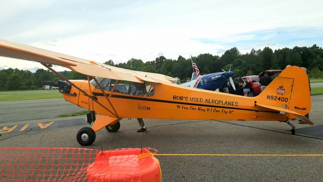 Piper NE Cub — - Piper J3 Cub, Greg Koontz and the Alabama use for their comedy act. This was taken at the Greenwood Lake Airshow in 2022. They officially retired this specific act October of 2023.