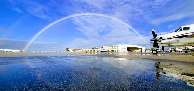 Cessna Skyhawk (N20932) - End to end, double rainbow