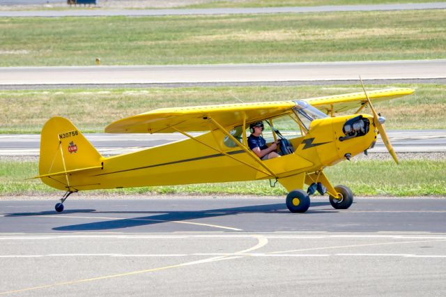 Piper NE Cub (N30756) - Piper J3C-65 Cub at Livermore Municipal Airport (CA). April 2021.