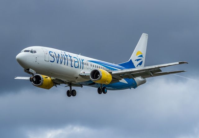 BOEING 737-400 (N545CC) - Relatively rare visit from Swiftair on a charter from Atlantic City