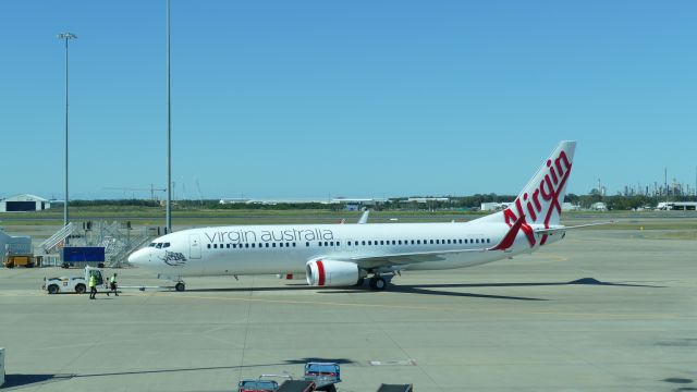 Boeing 737-800 (VH-BZG) - 6th August 2015: Pushed back at Brisbane airport.